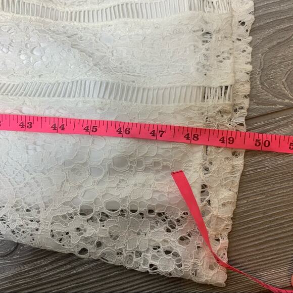 NWT ASOS lace midi dress ladder trim white - Picture 6 of 9